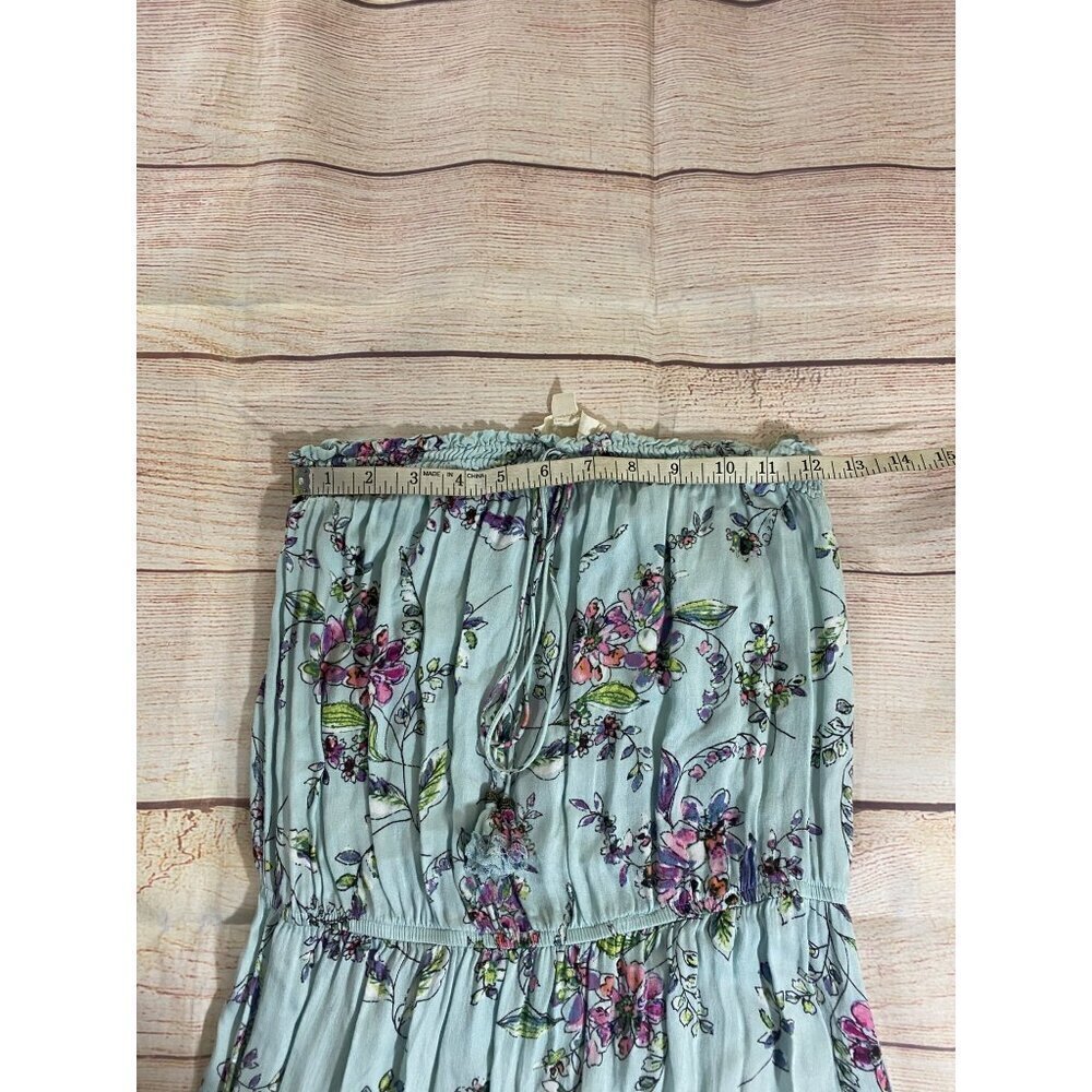 Lovesttitch Women's Soft Green Floral Sleeveless Maxi Dress - Medium - Picture 4 of 11